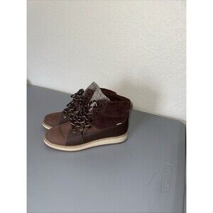 Toms Boots Womens 7.5 M Brown Mesa Waterproof Hiking Suede Leather